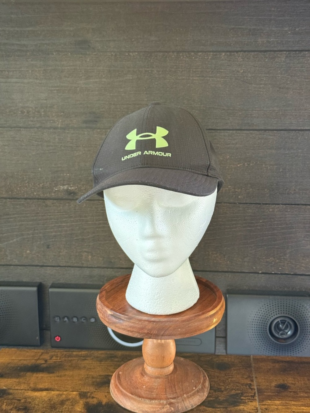 Under Armour Black Cap with Neon Green Logo